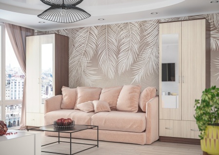 Шкаф Рига 4-х Створчатый с Зеркалом ШК-4 Разные Цвета/Ш-1600 х В-2120 х Г-520 мм