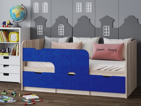 Детская Кровать Юнга-9 МДФ (Ш-800 x В-850 x Д-1632/1833 мм)/Разные Цвета
