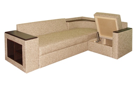 Угловой Диван с Полками Магнолия №2/Разные Цвета Ш-2550 х Г-1860 х В-900 мм