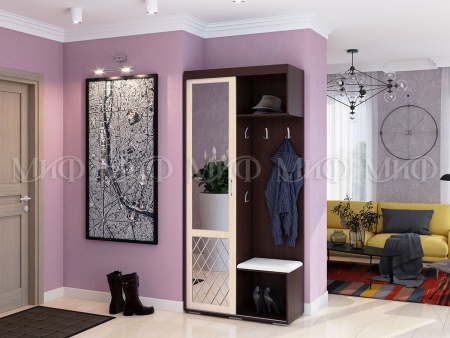 Прихожая Стейл-1 Венге/Белфорт Ш-1000 х В-2176 х Г-430 мм